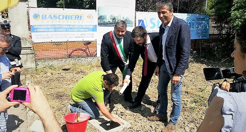 Posa prima pietra residenza Nuovo Picchio