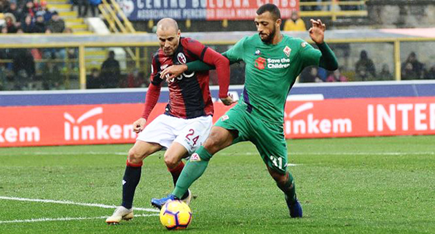 Azione Di Gioco In Bologna Fiorentina
