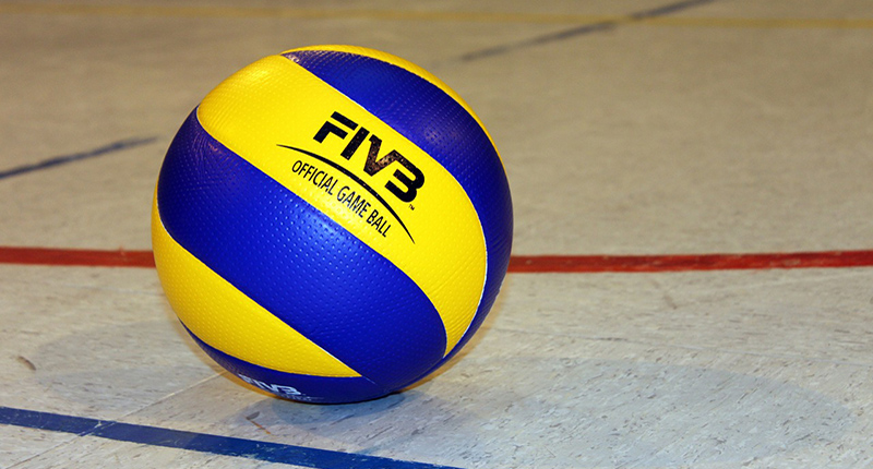 Palla da volley in campo
