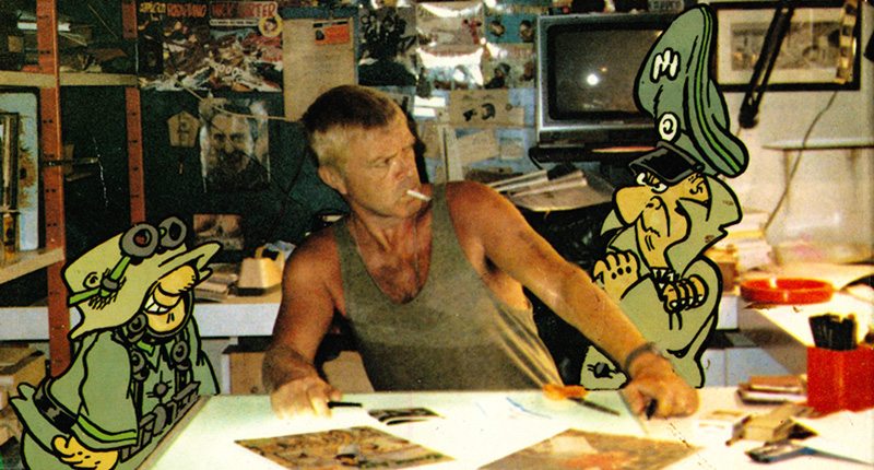 Bonvi nel suo studio
