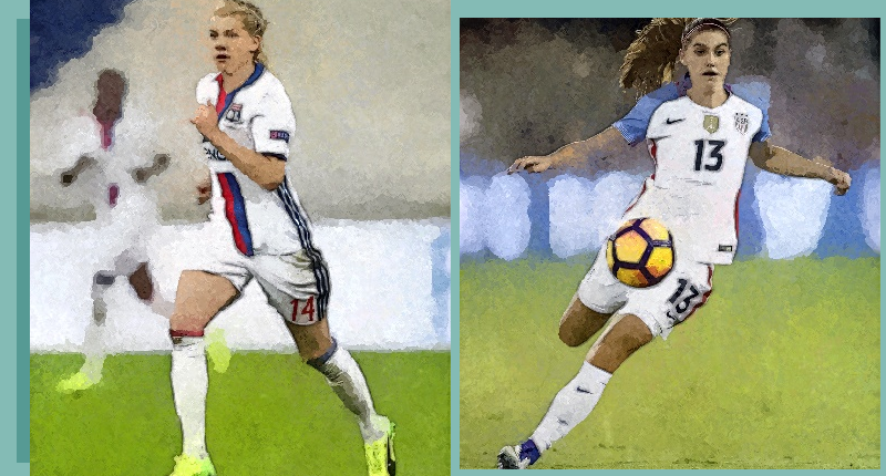 Ada Hegerberg e Alex Morgan