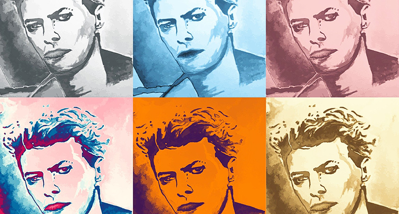 Ritratto disegnato di Bowie